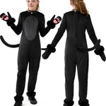 Spooktacular Creations Girls Cat Costume, Black Cat Plush Costume, Child Outfit Set with Tail Headband Gloves for Kids Halloween Role Play Themed Parties, M