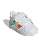 adidas Unisex-Baby Grand Court 3.0, White/Bliss Pink, 5