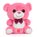 Monealpis Music Bear Toy with Recording Function - Plush Stuffed Animal Bear Toy with 10 Soothing Songs, Bear Toys Gift for 2+ Kids, Toddlers, Girls, Birthday, Christmas