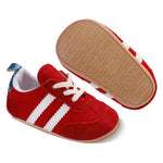 Baby Boys Girls First Walking Shoes Infant Sneakers Lightweight Breathable Flexible Pull On Sneakers with Soft Lining Kids Shoes Red 12-18 Months