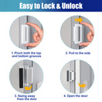 Door Reinforcement Lock Withstands 800lbs of Force - Silver Extra Proof Door Lock for Kids Safety Drilling Required, Prevents Unauthorized Entry, Add a Door Security Lock for Home Safety & Privacy
