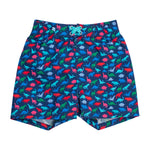 RUGGEDBUTTS Boys UPF50+ Sun Protection Animal Swim Trunks - Navy Dino Roar, 12-18m
