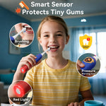 SEAGO Kids Electric Toothbrush, Pressure Sensor, Rechargeable, 8 Heads