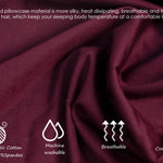 INSEN Pregnancy Pillow, Maternity Body Pillow with Velvet Cover, C Shaped for Side Sleeping (Cooling Tencel-Red Plum)