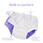 HECCEI Baby Swim Diapers (Purple, 0-6 Months)