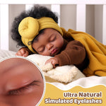 BABESIDE Black Reborn Baby Dolls, 17 Inch Realistic Black Newborn Lifelike Real Life Baby Dolls Soft Vinyl & Cloth Body with Feeding Kit Gift Box for Kids Ages 3+