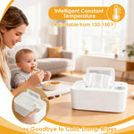 Wipe Warmer, Baby Wipes Dispenser, Large Capacity Baby Wipe Warmer, Wet Wipes Dispenser for Diapers, Wet Wipe Warmer with Night Light for Home, Car & Travel, 3 Temperature Settings