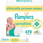 Pampers Baby Wipes, Sensitive, Water Based Wipe, Clinically Proven, Hypoallergenic, and Unscented for Babies, 336 Wipes Total (4 Flip-Top Packs)