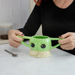 STAR WARS: The Mandalorian Grogu Sculpted Ceramic Mug | BPA-Free Large Coffee Cup For Espresso, Caffeine, Beverage | Home & Kitchen Essentials, Cute Baby Yoda Gifts and Collectibles | Holds 20 Ounces