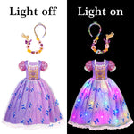 Meland Princess Dresses for Girls - Light Up Princess Costume for Little Girls, Halloween Costumes for Girls Toddler Age 3-8