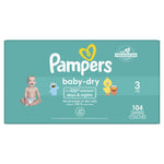 Pampers Baby Dry Diapers Size 3 104 Count (Pack of 2)