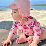 FURTALK Baby Sun Hat UPF 50+ UV Ray Sun Protection Cotton Toddler Hats for Boys Girls Rose Pink