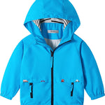 Volunboy Toddler Boys Windbreaker Casual Outerwear Kids Lightweight Zip Hooded Jacket Baby Cute Dust Coat