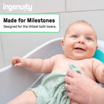 Ingenuity Sylvi Full Comfort 3-in-1 Grow with Me Baby Tub, Newborn to Toddler Baby Bath Tub, Supportive Sling, Includes Sylvie Wash Mit & Book, Easy Release Drain Plug, 0M+