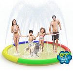Growsland Splash Pad for Toddlers, Outdoor Sprinkler for Kids, 67" Summer Water Toys Inflatable Wading Baby Pool Fun Gifts for 3 4 5 6 7 8 9 Years Old Boy Girl Backyard Garden Lawn Outdoor Games