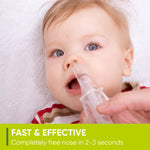 Airmed's Vac Nasal Aspirator Baby. CLINICALLY Tested, Safe and Gentle. Baby Nose Sucker with 2 Suction Heads and Cleaning Brush. Safe and Gentle Baby Nasal Aspirator with Strength of a Vacuum Cleaner