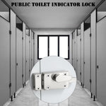 2Pcs Latch Indicating Lock,Latch Indicator Bolt,Privacy Partition Indicator Lock with Occupancy Indicator,Toilet Public Toilet Bathroom Stall Door Latch Lock (Silver,2pcs)