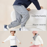 CuteOn Unisex Toddler Jogger Pants Kids Cotton Elastic Waist Winter Baby Sweatpants Pants 4Years Dark Blue