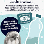 Living Nature Grey Sitting Lop Eared Rabbit Stuffed Animal | Fluffy Rabbit Animal | Soft Toy for Kids | 7 inches
