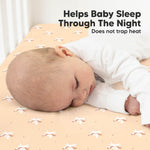 KeaBabies 2-Pack Organic Crib Sheets for Boys, Girls - 52x28 Fitted Crib Mattress Sheet Neutral, Breathable Jersey Cotton Cover for Baby Bed, Toddler Mattress, Soft & Cute Prints (Lune Mystic)