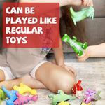 Hely Cancy Dinosaur Bath Toys for Toddler, No Hole Baby Bathtub Shower Water Pool Toys