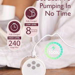 Momcozy Hands-Free Breast Pump S12 Pro, Wearable & Portable Pump with Soft DoubleFit Flange, 3 Modes | 9 Levels Double Electric Pump, Smart Display, 24mm, 2 Pack, Cozy White