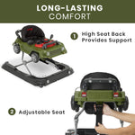 Jeep Classic Wrangler 3-in-1 Grow With Me Activity Walker - Features Music, Lights, Removable Play Tray, Push Walker Mode, Converts into Rolling Car Toy, Anniversary Green