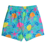 RUGGEDBUTTS Boys UPF50+ Stretch Neon Swim Trunks - Neon Jelly Time, 3-6m