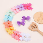 doboi 50PCS 2'' Baby Hair Bows Clips Fully Lined Grosgrain Boutique Solid Ribbon Mini Bows for Girls Teens Infants Kids Toddlers Newborn