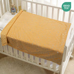 Donsonny Baby Blanket for Boys Girls Soft Minky with Double Layer Dotted Backing, Star and Moon Printed 30 x 40 Inch Receiving Blanket (Ginger)