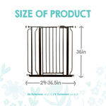 Regalo Safety 36" Extra Tall Baby Gate for Doorways & Bottom of Stairs, Pressure Mounted Walk Through Gate for Babies, Toddlers & Pets, Tested & Safe for 30 Years, American Designed, American Owned