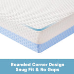 Vomiliku Mini Crib Mattress - 38x24x4 Inch Dual Sided Memory Foam Baby Mattress with Breathable Removable Cover - Fits Most Mini and Portable Cribs