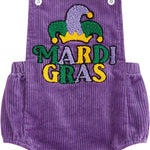 My First Easter Baby Girl Boy Outfit Newborn Letter Cross Romper Corduroy Sleeveless Overall Bodysuit 0-18 Months