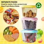 Tasttin Baby Food Containers - 5 oz Food and Snack Storage Jars with Sealing Lids, Safe and Durable, Freezer, Microwave and Dishwasher Safe
