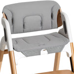 Momcozy High Chair Cushion & Backrest Set - Ergonomic Support for Dinerpal Chairs, Machine Washable Gray Seat Pad with Non-Slip Design