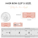 CÉLLOT 40pcs Mini 1.2" Grosgrain Ribbon Snap Clips - Tiny Fine Thin Hair Bows in Pairs for Baby Girls, Toddlers, and Infants