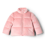 Amazon Essentials x Sofia Grainge Baby Girls' Velour Puffer Jacket, Rose, 12 Months