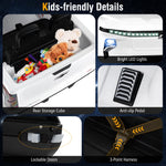 Costzon Ride on Car, 12V Licensed Chevrolet Truck, Kids' Electric Vehicles with Remote Control, Rear Storage, Music, USB, Lights & Spring Suspension, Kids Car Toy for Aged 3+ (Truck, White)