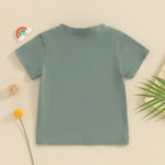 Tsseiatte Toddler Baby Boy Girl Short Sleeve Crew Neck T Shirt Pullover Sweatshirt Summer Basic Tee Solid Casual Clothes (US, Age, 3 Years, 4 Years, A-Green)