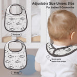 GLLQUEN BABY Muslin Drool Bibs for Boys Girls 8 Pack, Adjustable Baby Bibs for Drooling and Teething, Soft Cotton Baby Bandana Bibs for Newborn Feeding Essentials(Fish)