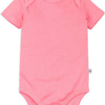 HonestBaby baby-girls 5-pack Short Sleeve Bodysuits One-piece 100% Organic Cotton for Infant Baby Girls