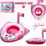 HopeRock Unicorn Pool Floats for Toddlers and Kids, with Water Gun, Pool Toys for 3-8 Years Old Girls, Inflatable Swimming Pool Toys