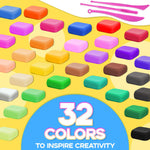 MuseLuxe Air Dry Clay - 32 Colors Modeling Clay Kit with 3 Sculpting Tools,Safe & Non-Toxic,DIY Magic Gift Toys for Boys,Girls,Kids