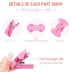 Grosgrain Ribbon Hair Bows Clips for Infant Girls - Fully Lined Mini Bows in 20 Color Pairs, Set of 40 (1.2" Tiny Clips)