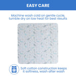 Delta Children 100% Organic Jersey Cotton Baby Receiving Blankets for Girls and Boys – 30x40 Inches - GOTS Certified (Pack of 2), Sea Life