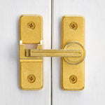 Wocoe 3 Packs Barn Door Latches,Gold 180 Degree Gate Lock,Zinc Alloy Right Angle Door Lock Latch,Flip Gate Latches Hardware,Door Security Sliding Door Latch Lock for Cabinets