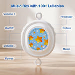 Unicorn Baby Crib Mobile for Girls with Music Box (100+ Lullabies), Rotating Plush Crib Toys for Newborns, Infant, Baby Shower Gift