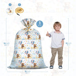 KIDAJOY Extra Large Teddy Bear Gift Bags Baby Shower Jumbo We Can Bearly Wait Baby Plastic Gift Bag for Girls Boys Newborn Parties Favors Decorations 56 * 36 Inch