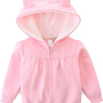 Baby Girls Boys Warm Adorable Hooded Zip Coat for Fall Spring Outerwear 3-24M Kids Jacket