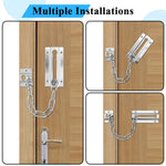 INBOF 2 Pack Door Chain Lock, Stainless Steel Chain Locks for Inside Door, Premium Thickened with 12 Screws